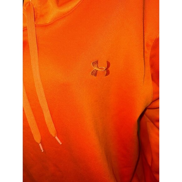 Under Armor Large Hoodie Pullover Orange Long Sleeve Sport - Picture 2 of 7